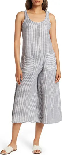 Striped Scoop Neck Sleeveless Wide Leg Jumpsuit | Nordstrom Rack