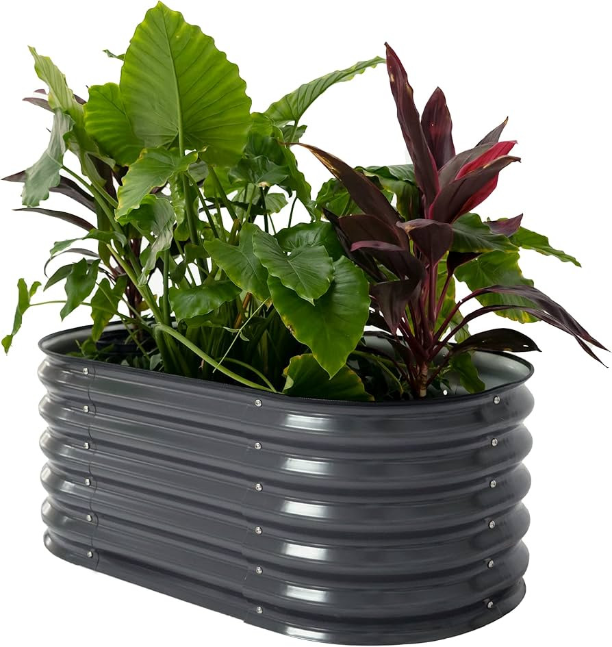 Vego garden 17" Tall Kids First Garden Bed 42" x 24" Raised Planter Box Outdoor Metal Galvanized ... | Amazon (US)