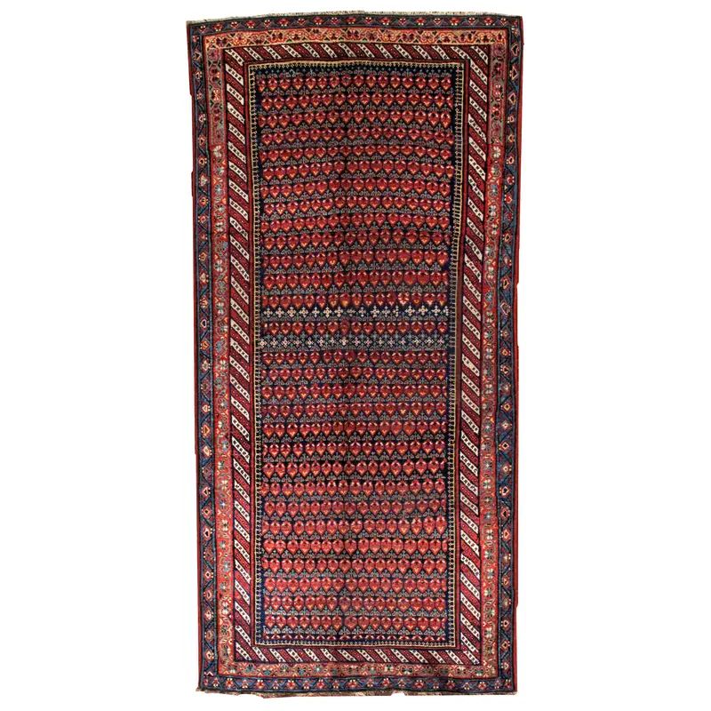 1880s Hand Made Antique Persian Northwest Persian Rug - 4.9' X 10.4' | Chairish