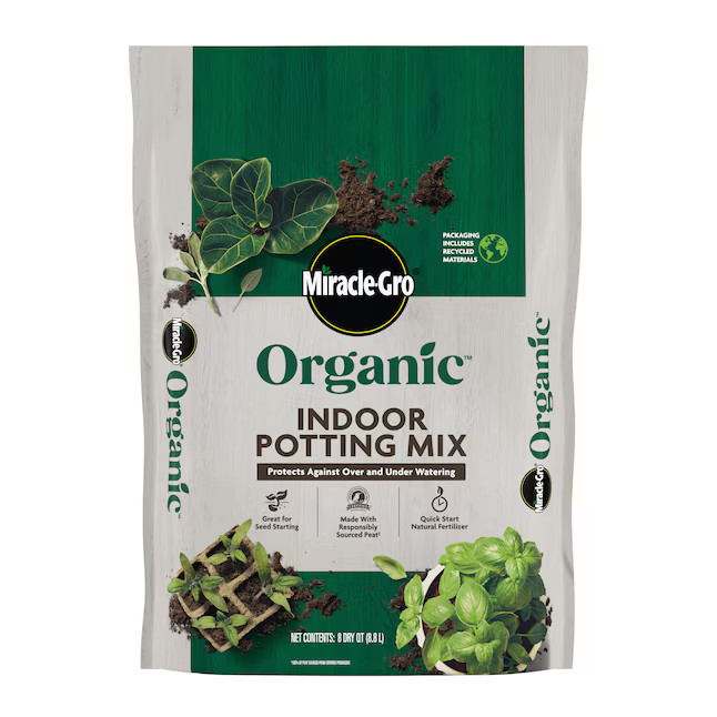 Miracle-Gro Organic Indoor 8 Quart(s) All-purpose Organic Potting soil mix | Lowe's