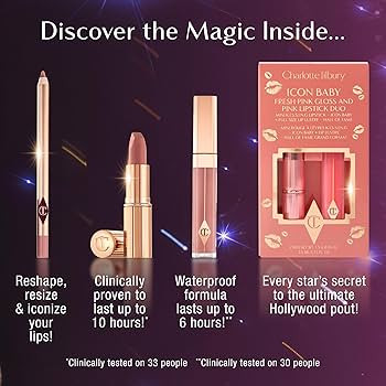 Charlotte Tilbury Holiday Kit - Pillow Talk Matte Revolution Lipstick + Lip Cheat Liner + Lip Lus... | Amazon (US)