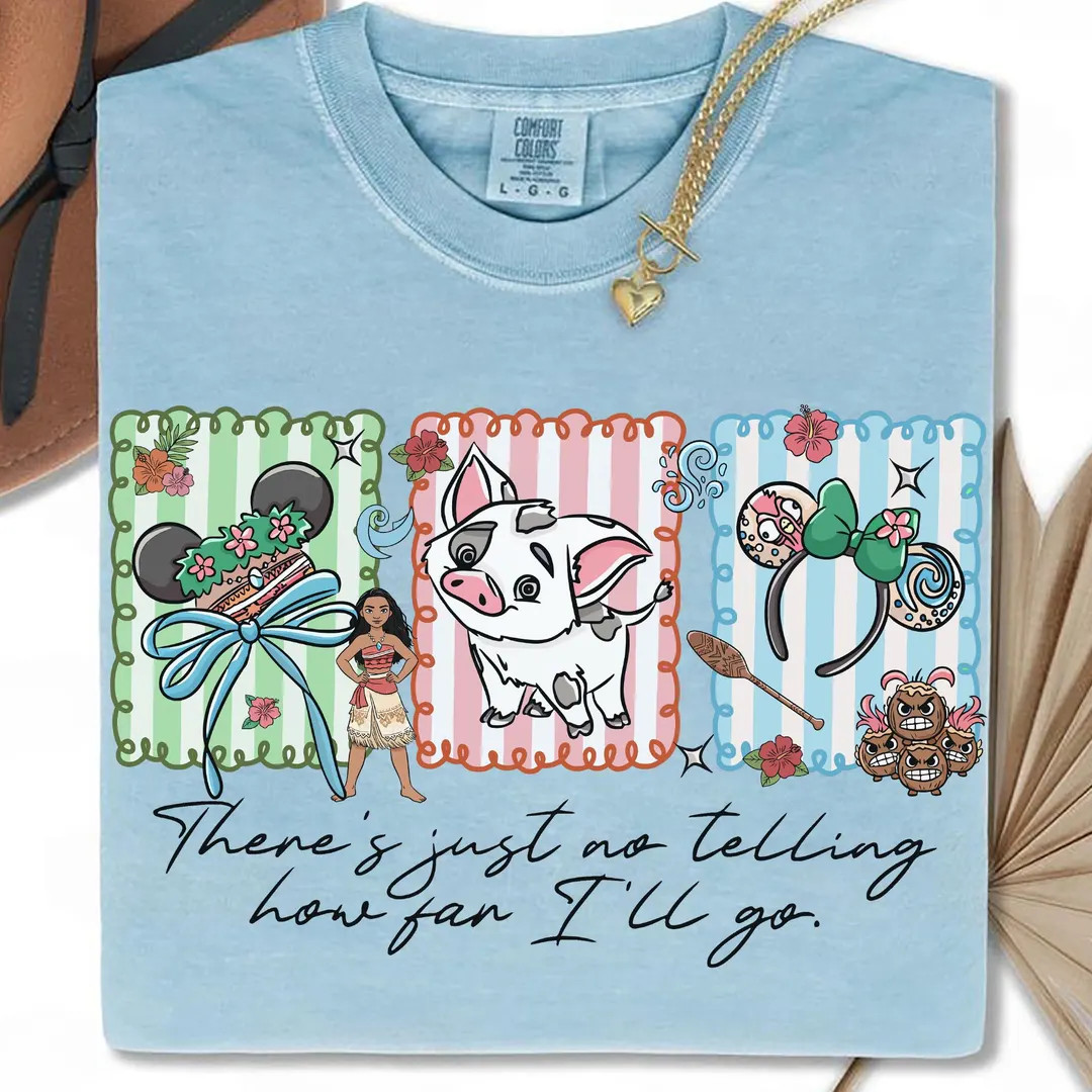 Retro Disney Moana Princess There's Just No Telling Home Fan I'll GO Shirt, I Am Moana Pua Pig an... | Etsy (US)