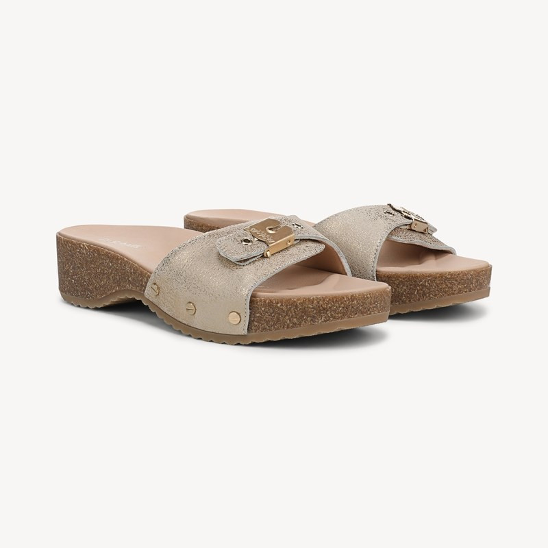 Dr. Scholl's Orig Collection Women's Original Flex Sandal Gold Leather DRORG 8.5 M | Dr. Scholls