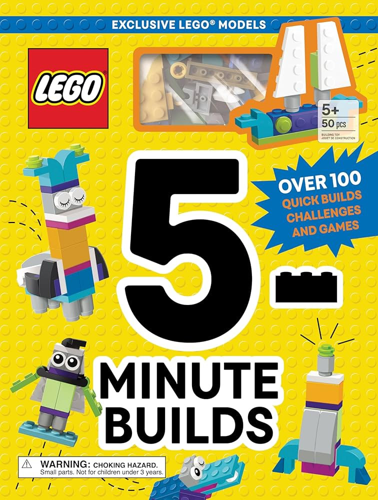 LEGO® Books. 5-Minute Builds: 100+ Quick Model Build Ideas, Basic Brick Kit, and Awesome Activit... | Amazon (US)