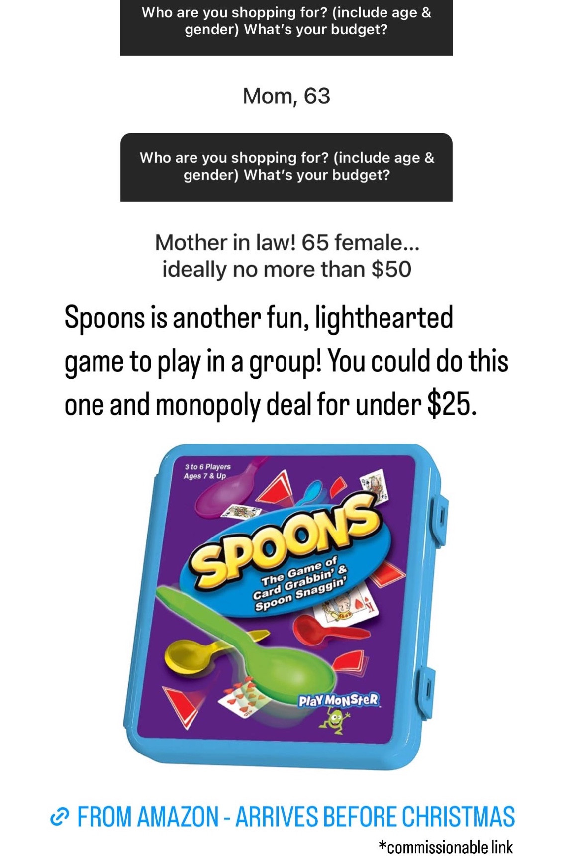 Another really fun group game! A great last minute gift idea. 