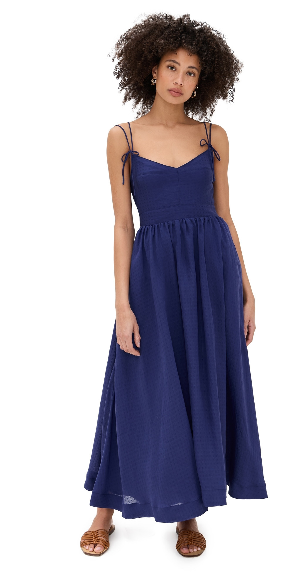 En Saison Bree Midi Dress Navy XS | Shopbop