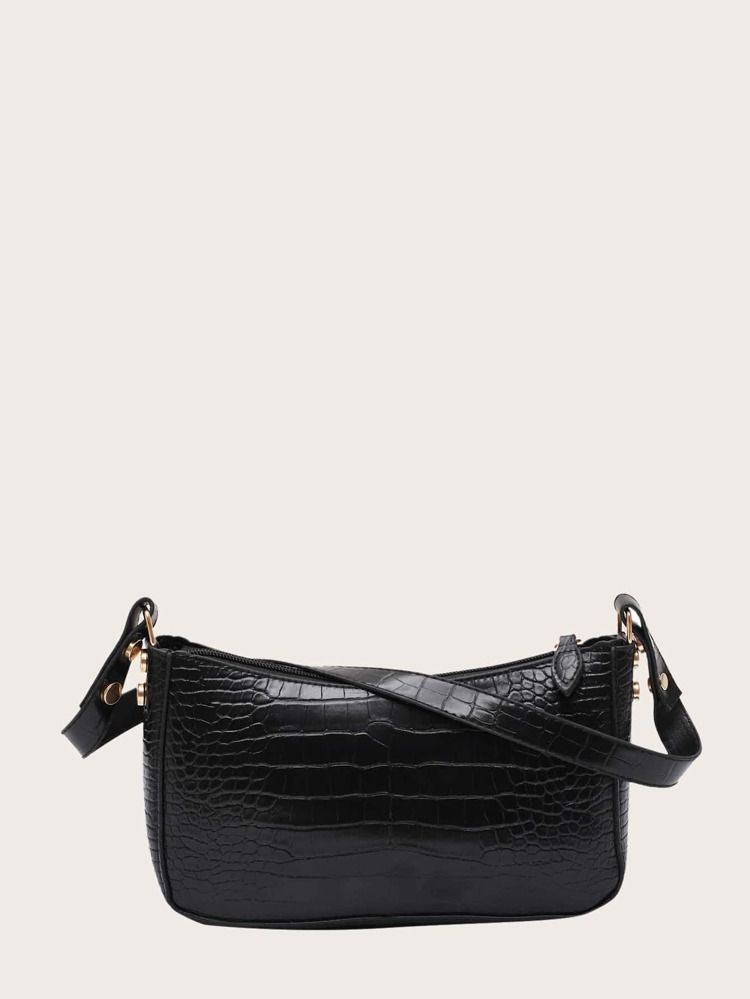 Girls Croc Embossed Baguette Bag | SHEIN