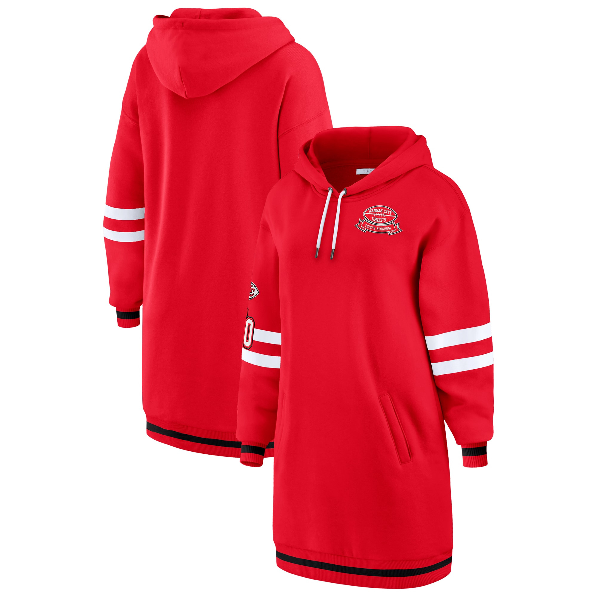 Kansas City Chiefs WEAR by Erin Andrews Women's Hoodie Dress - Red | Fanatics