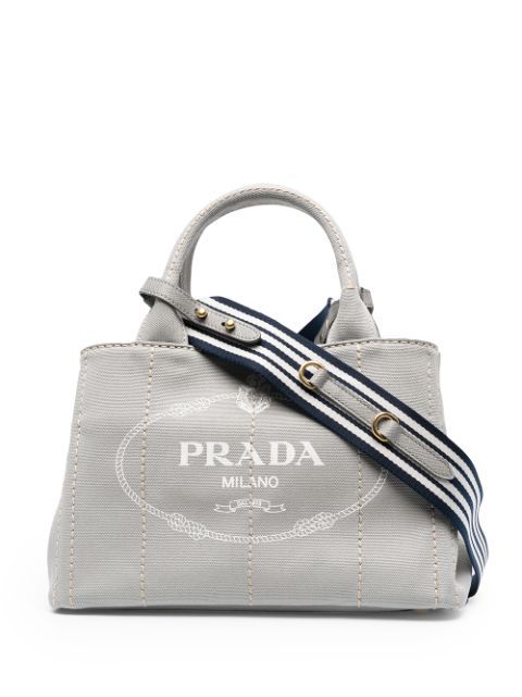 Prada logo-print Tote Bag - Farfetch | Farfetch (UK)