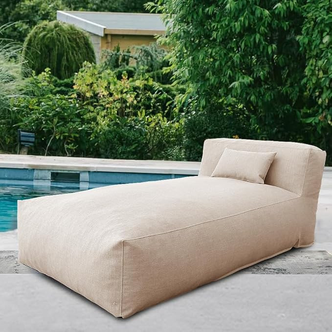 Dineli Modern ANNY-H Lounge Chair Outdoor Bed Lounger Outdoor Couch Sofa Comfy Patio Furniture De... | Amazon (US)