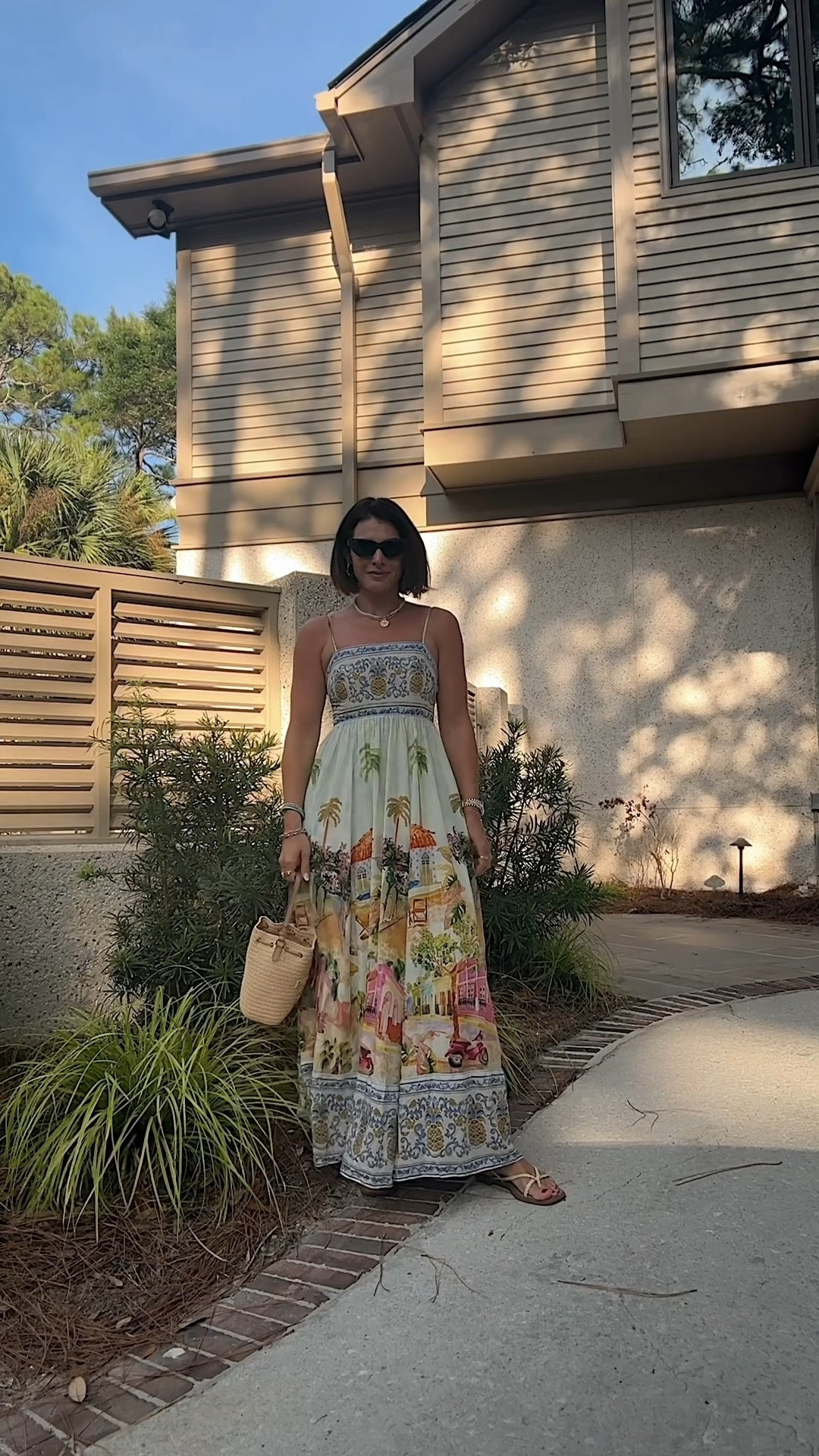 Wearing xs in the dress. Perfect vacation dress! #meandmrjones sunglasses are an Amazon find and polarized. My favorite brand of sunnies  