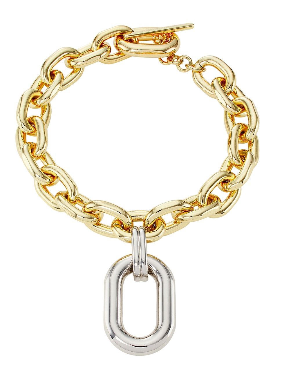 Women's XL Link Two-Tone Chain Necklace - Gold Silver | Saks Fifth Avenue