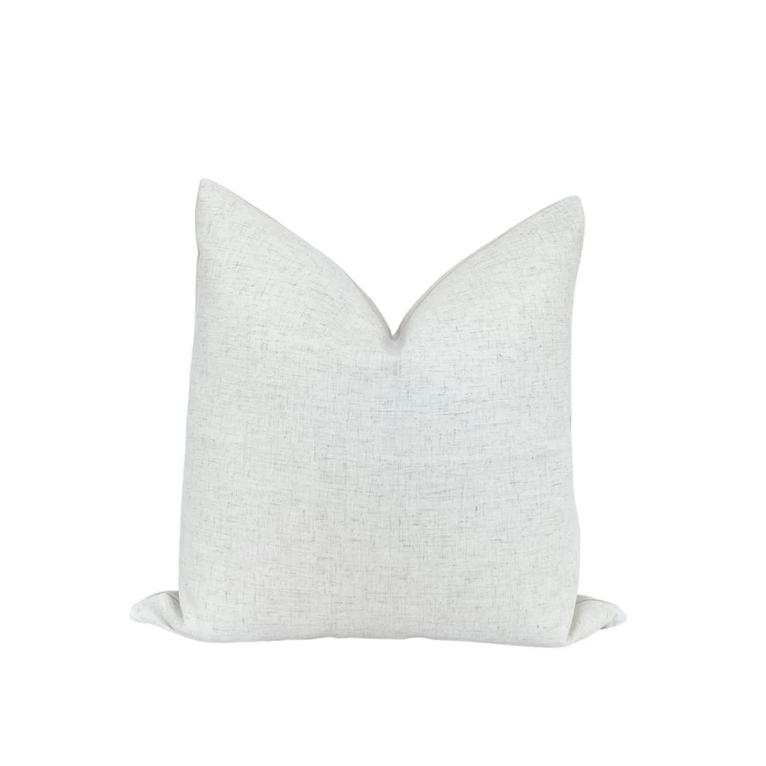 The Amelia L Linen Throw Pillow L White Heather Pillow L Neutral Home Decor L White Linen - Etsy ... | Etsy (CAD)