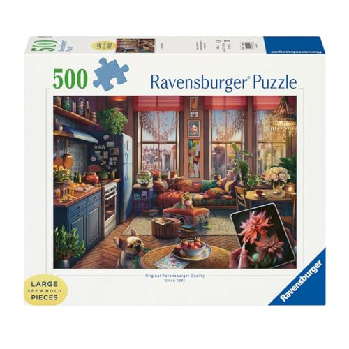 Ravensburger Cozy Boho Studio Puzzle - Large Format 500 Piece Jigsaw | Vibrant, Glare-Free Imagery | Perfect Interlocking Fit | Ideal for Adults and Kids | Amazon (US)