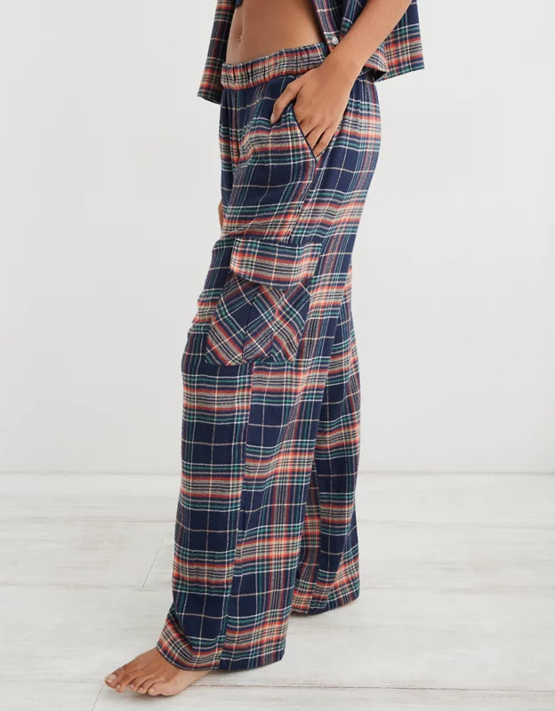 Aerie Flannel Cargo Skater Pajama Pant | Aerie