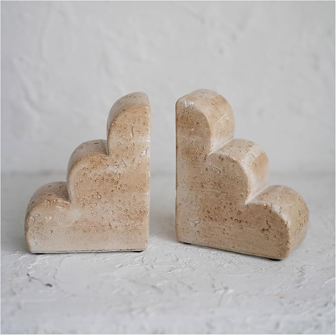 Chagoart Book Ends for Shelves-Concrete Heavy Duty Bookends-Book Stopper- Decorative Bookends for... | Amazon (US)