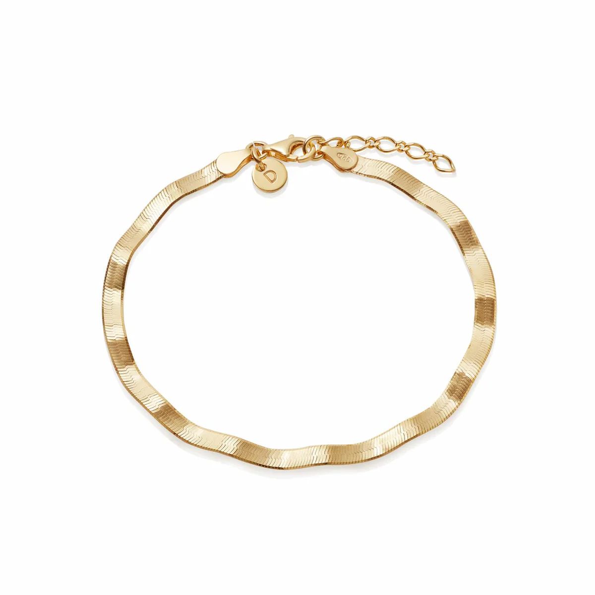 Estée Lalonde Wavy Snake Bracelet 18ct Gold Plate | Daisy London Jewellery