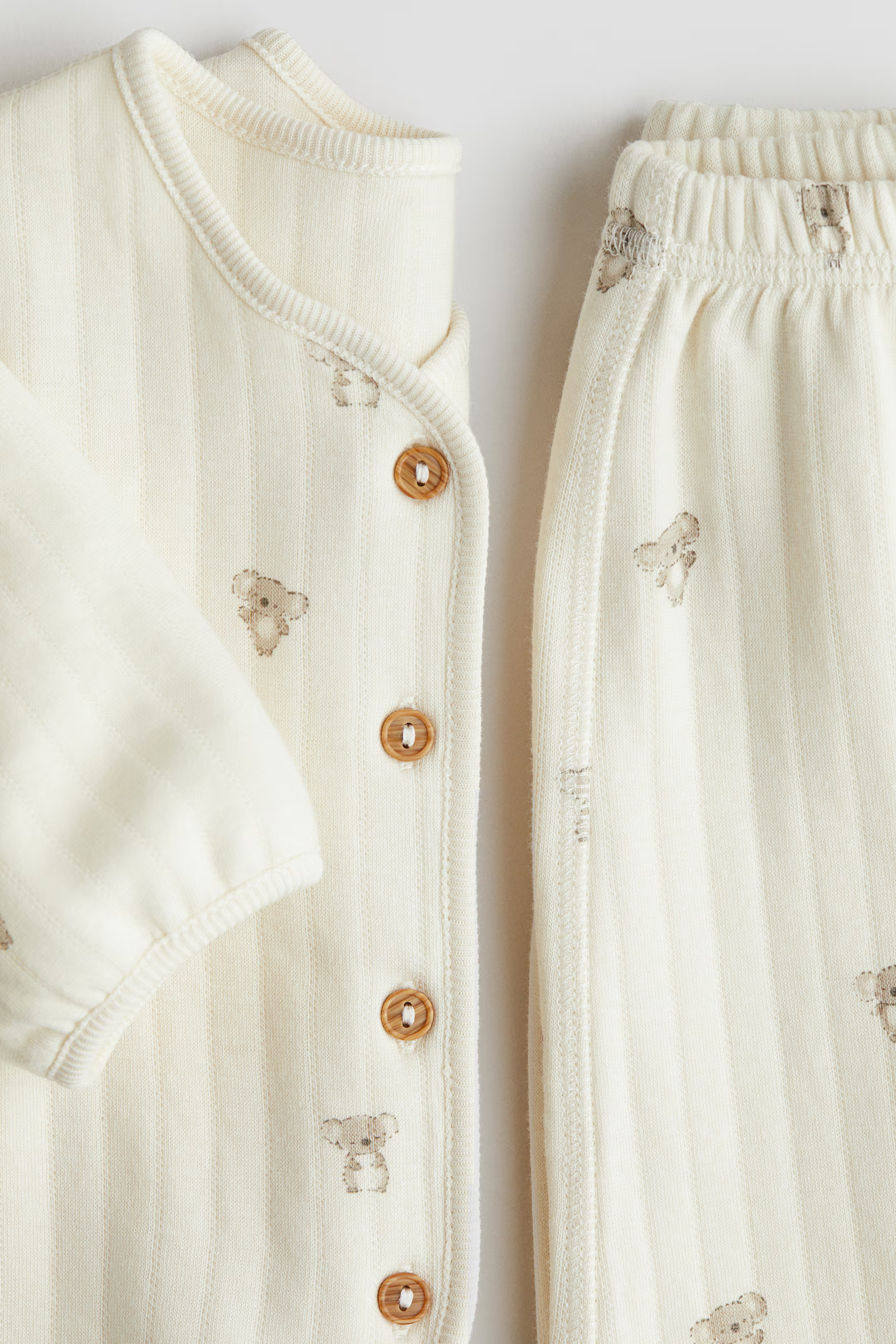 2-piece quilted jersey set - Cream/Koalas - Kids | H&M GB | H&M (UK, MY, IN, SG, PH, TW, HK)