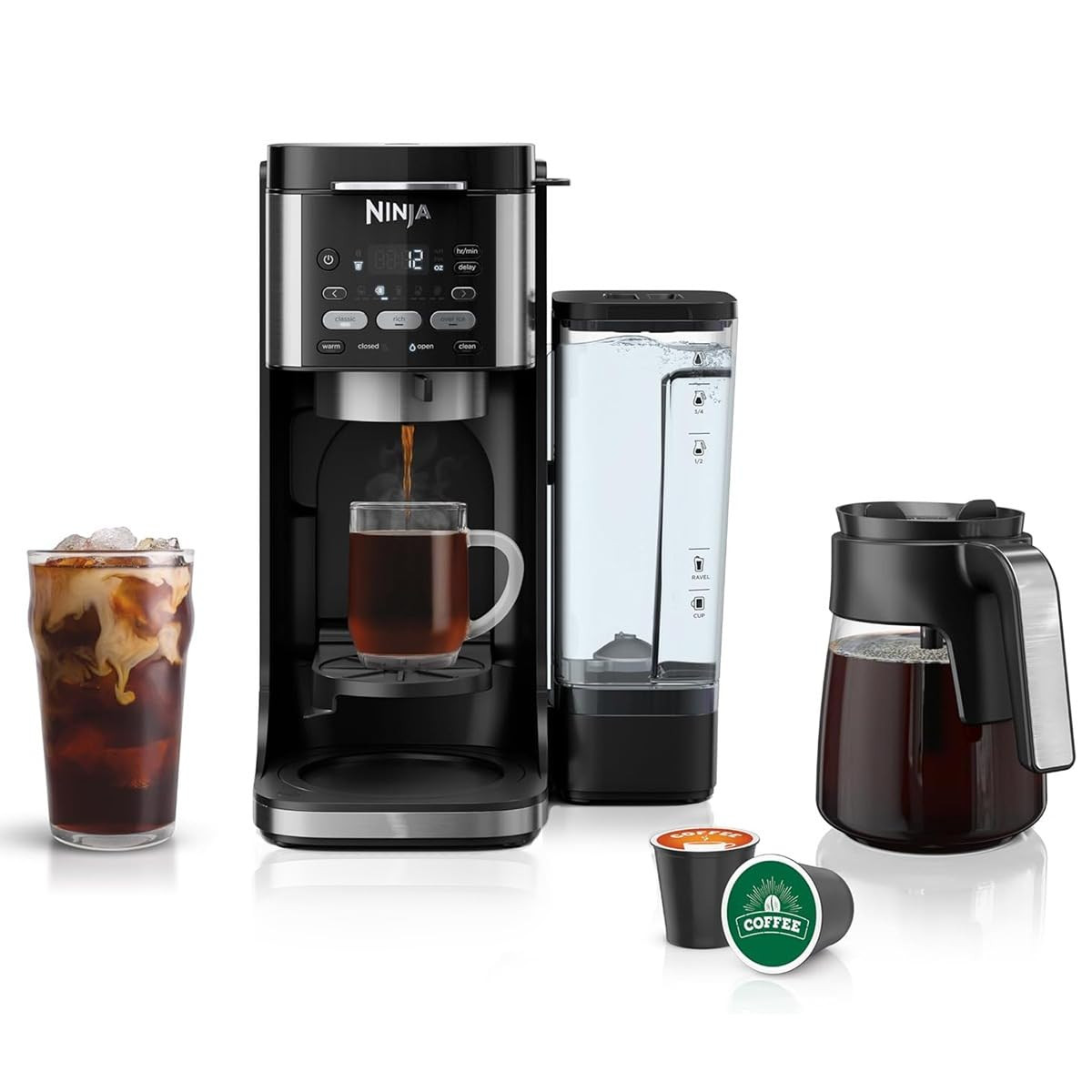 Ninja | Drip Coffee Maker | DualBrew Pro Hot & Iced Coffee | Compatible with K-Cup Pods | 3 Brew ... | Amazon (US)