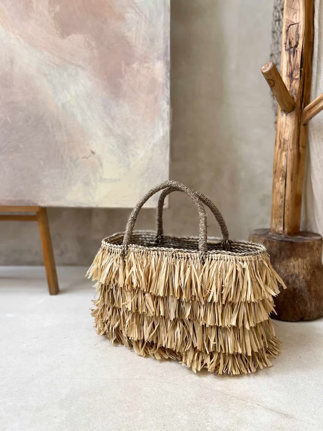 Basket Bag, Artisan Boho Chic, Luxe Bali Handmade, Holiday Vibe Elegance, Stylish Beachside Acces... | Etsy (US)