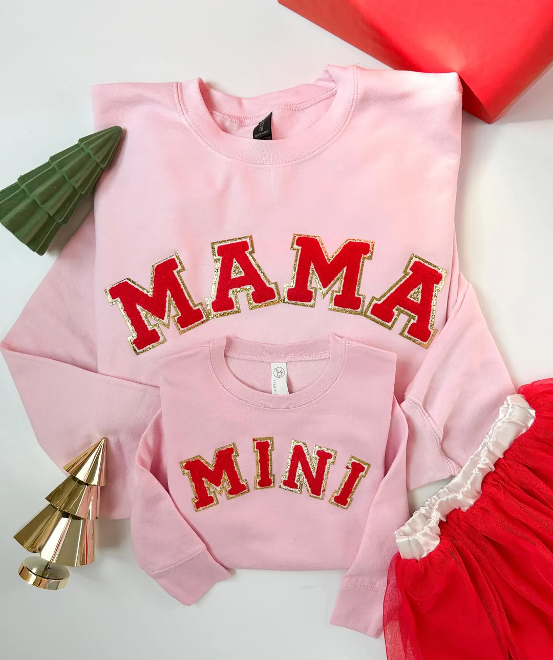 Mama and Mini Sweatshirts, Mommy and Me Sweatshirt, Chenille Patch, Chenille Sweatshirt, Mom and ... | Etsy (US)
