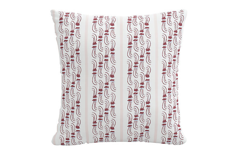 Agave Stripe 20x20 Pillow, Berry | One Kings Lane