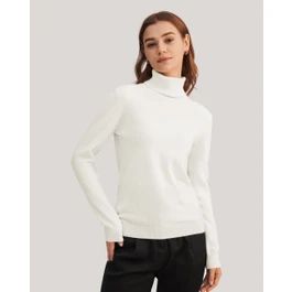 Pure Cashmere Turtleneck Sweater For Women | LilySilk