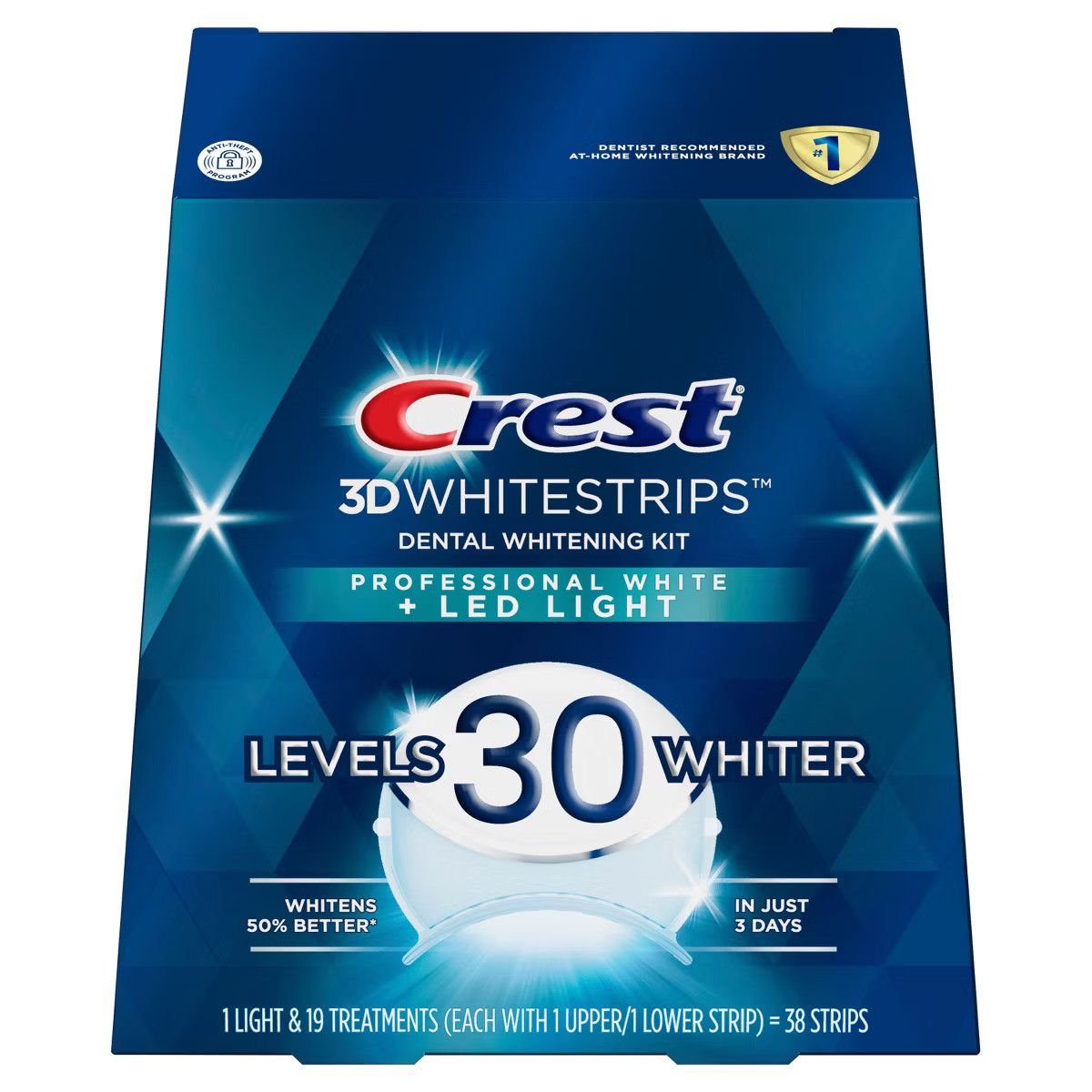 Crest 3D Whitestrips Professional White with LED Accelerator Light At-home Teeth Whitening Kit  -... | Target