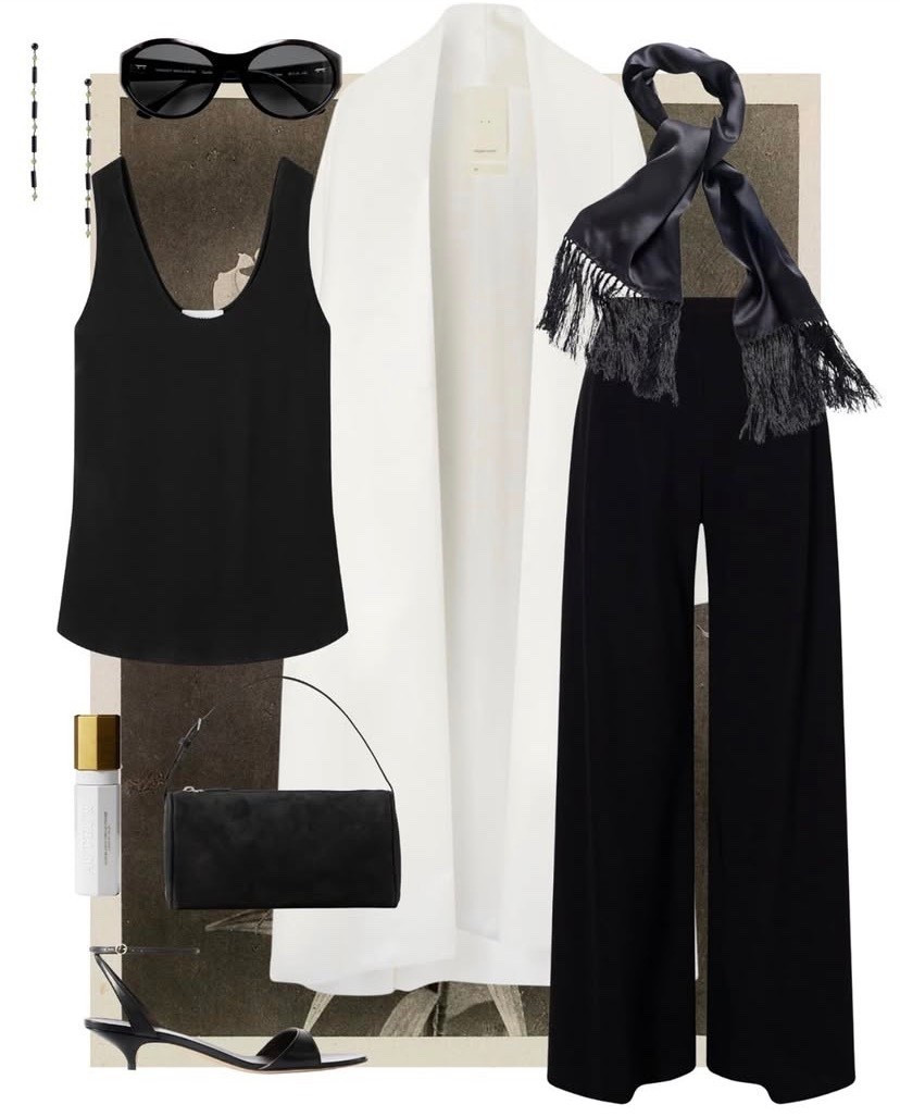 Pinterest Style 🖤 Shop the look 

#outfit #blouse #bag #heels #pants scarf sunglasses earrings blouse silk tank top cardigan 


#LTKgrwm #LTKootd #LTKOver40