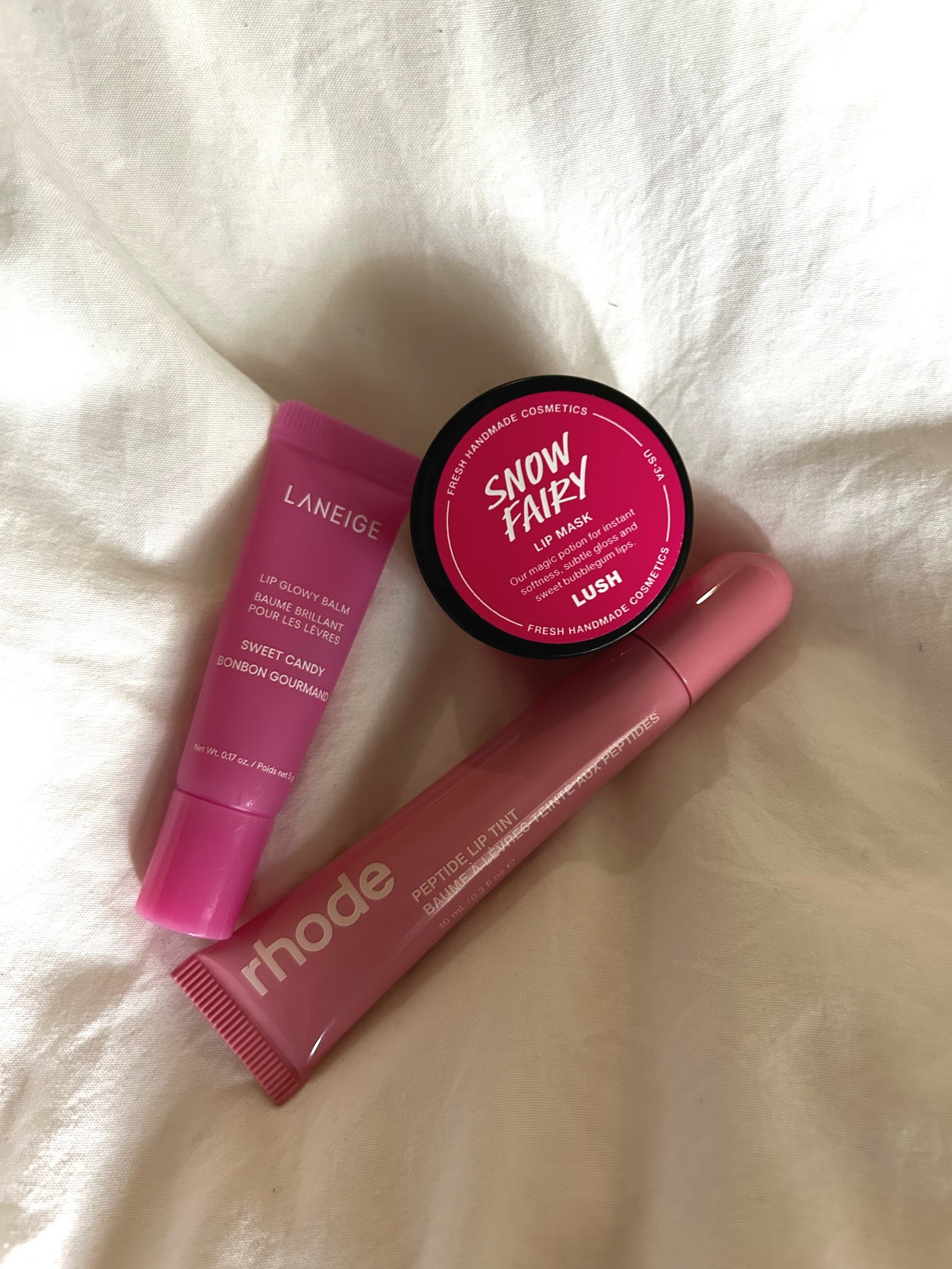 The Laneige lip glowy balm in sweet candy is from the midnight minis set (linked) 🍬 

Rhode peptide lip tint in ribbon 🎀 

I linked the snow fairy shower gel and body spray! ❄️ 

Lippies
Lip balm
Lip mask
Lip gloss
Beauty gifts for her 
Valentine’s Day vibes 

#LTKgrwm #LTKBeauty #LTKGiftGuide