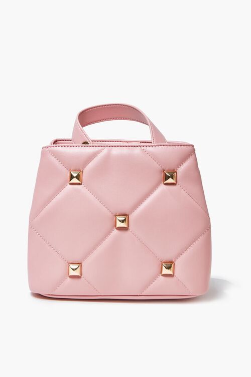 Studded Quilted Faux Leather Satchel | Forever 21 (US)