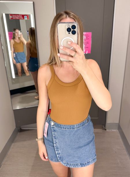 The BEST new tank bodysuits from Target! The material is so thick and stretchy! True to size, I’m wearing size small! This skort is 30% off, consider sizing up!

#LTKstyletip #LTKunder50 #LTKFind