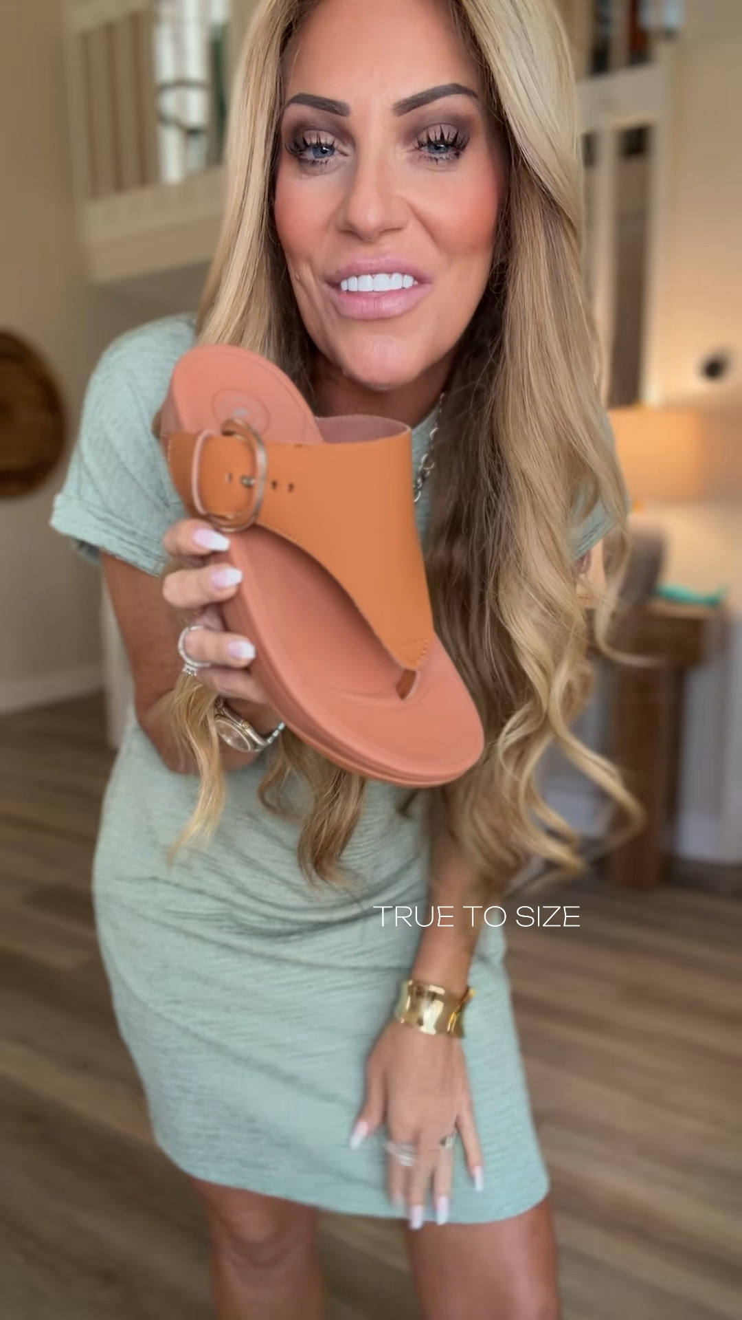 Comfy Summer Sandals 

True to size  

#LTKSeasonal #LTKOver40 #LTKgrwm