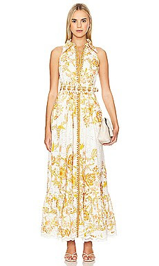 HEMANT AND NANDITA Belted Maxi Dress in Off White from Revolve.com | Revolve Clothing (Global)