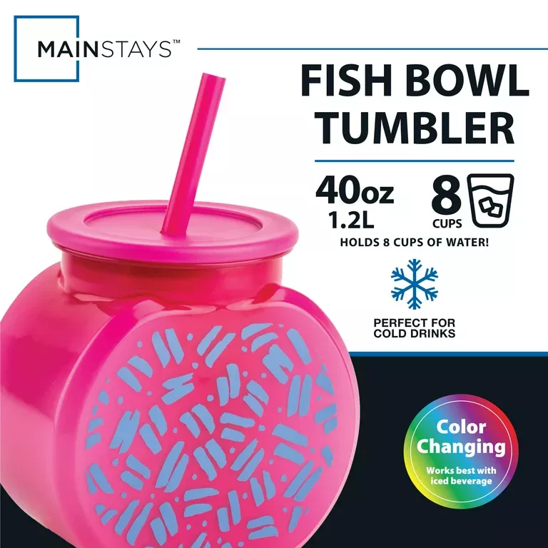 Mainstays 30-Ounce Acrylic Color Changing Stemless Wine Tumbler