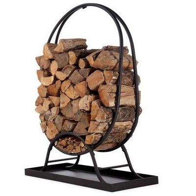 Target/Home/Heating, Cooling & Air Quality/Fireplaces & Accessories‎Large Oval Wood Rack With K... | Target