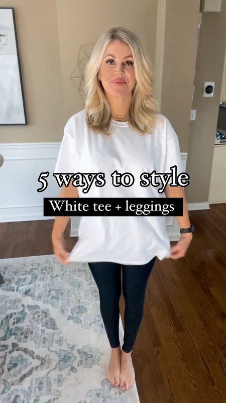 Basic, but with style! Hopefully this gives you some guidance on how to style a basic white tee with leggings! I love the simplicity of a white tee + leggings, mixed with a few things to make it stylish. 😍😎 [Comment: BASIC] and I’ll send you the link with all the different outfit details straight to your DM - Everything is also linked in my bio. Have a wonderful day, friends! ⭐️🤩🥰#amazonfashion #amazondeals #amazonfinds #amazonmusthaves #springfashion #basics #basicfashion #amazonforthewin #summerfashion #ootd #founditonamazon #outfitinspo

#LTKfindsunder100 #LTKfindsunder50 #LTKstyletip