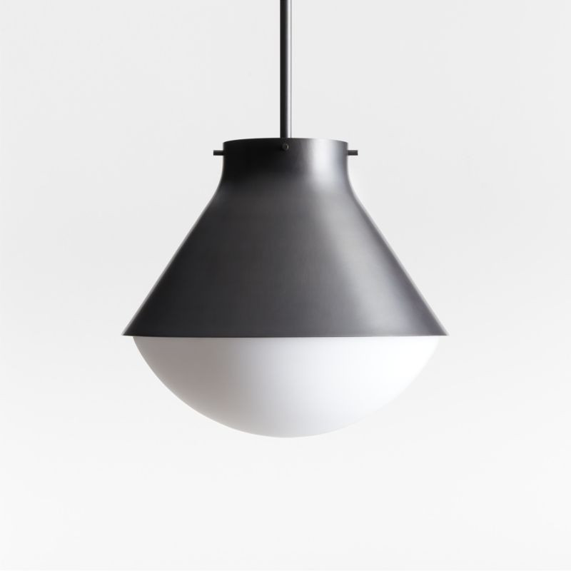 Rainier Black Conical Pendant Light | Crate & Barrel | Crate & Barrel