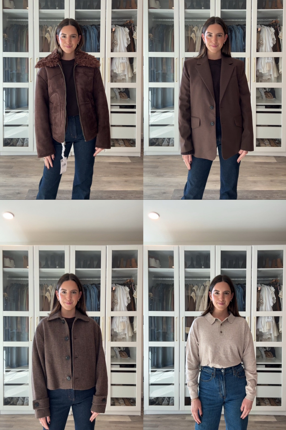 Sherpa jacket - xsmall 
Blazer - xsmall 
Jacket - xsmall
Sweater - small 
Half zip - small 

Fall outfit 
Jeans 
Fall jacket 



#LTKHoliday #LTKSeasonal #LTKStyleTip