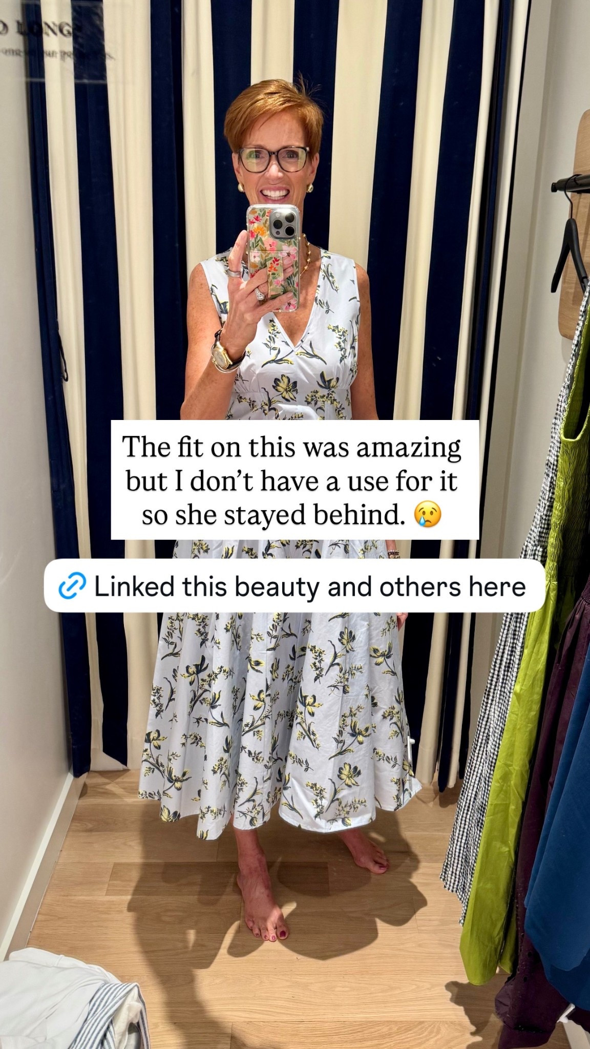 J.Crew in store try on
Beautiful spring dress
Size 6

#LTKootd #LTKTall #LTKOver40