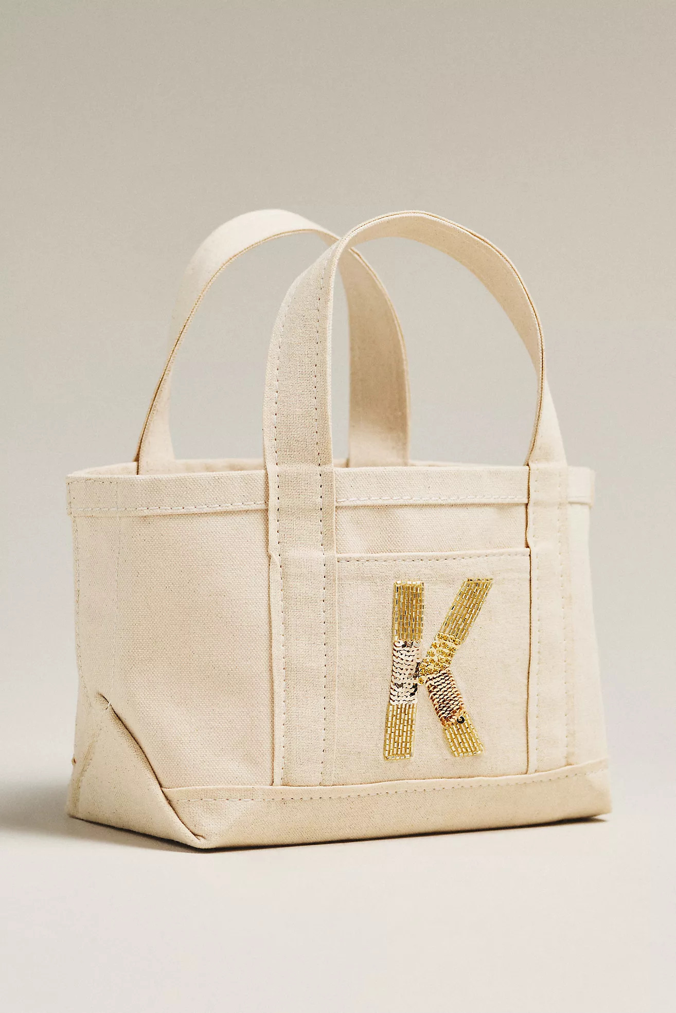 The Hartley Monogram Mini Canvas Tote by Maeve | Anthropologie (US)