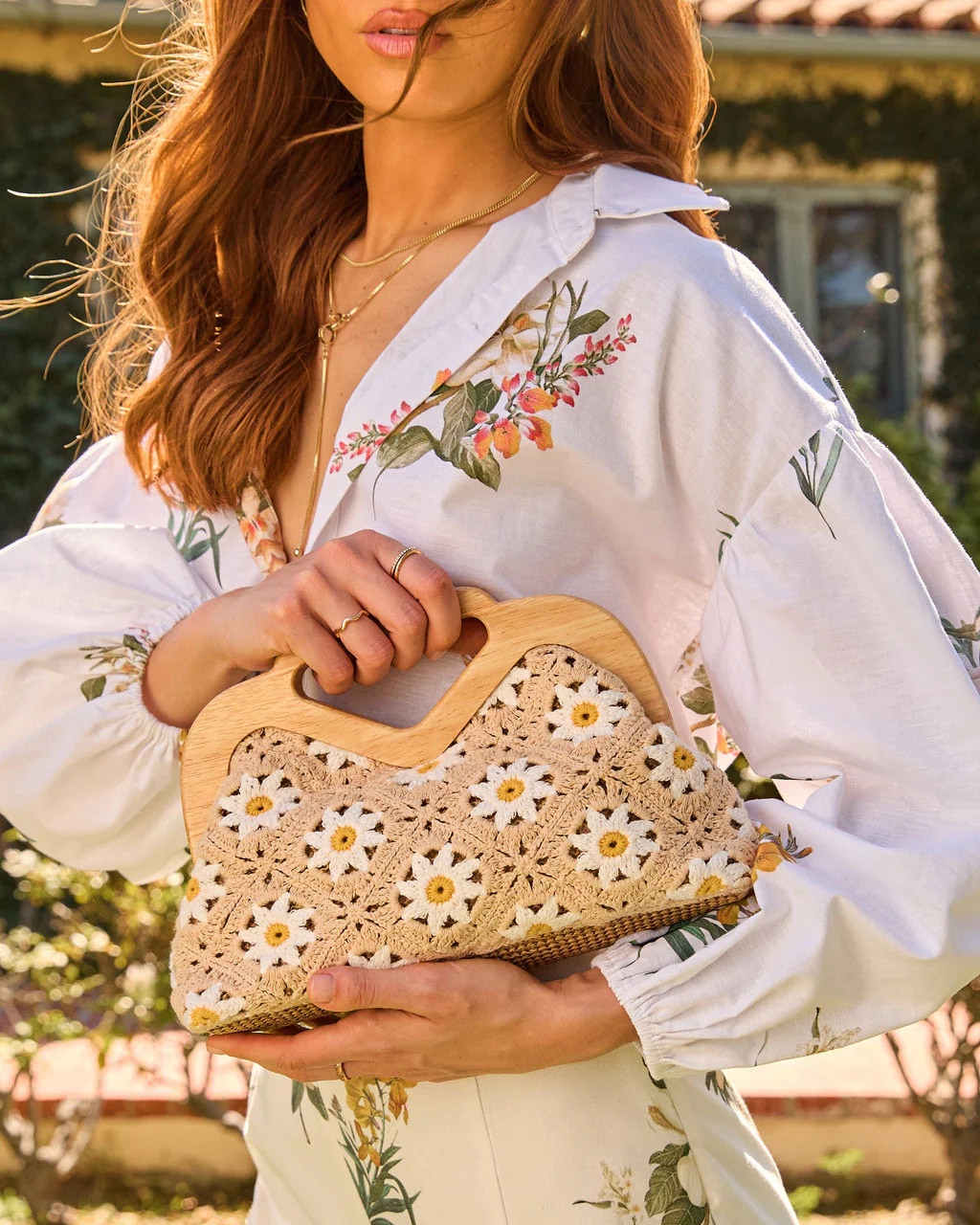 Sunspun Muse Woven Floral Clutch | VICI