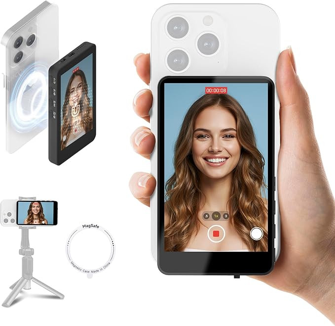 SYNCO XView Selfie Monitor Screen for iPhone & Android, Wireless 4K/1080p Magnetic Back Camera Vl... | Amazon (US)