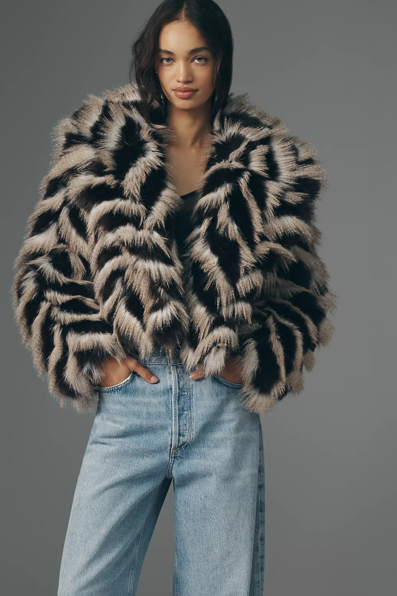 Avec Les Filles Faux Fur Crop Jacket | Anthropologie (US)