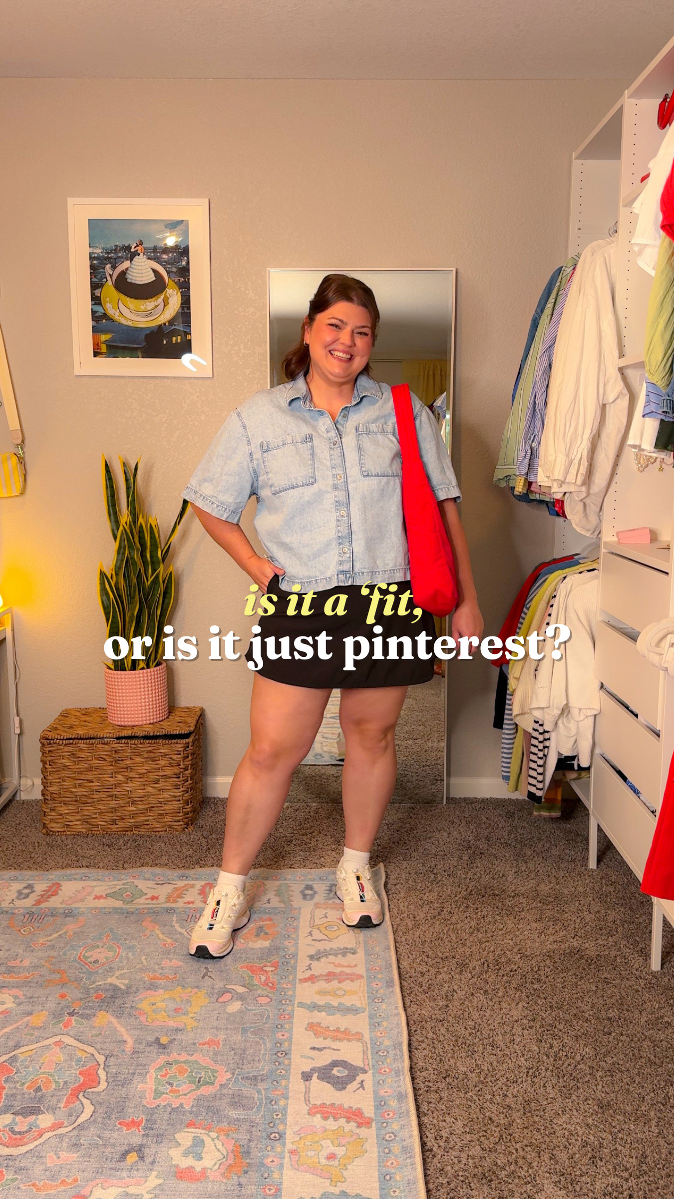 Is it a 'fit, or is it just Pinterest? #PinterestToRealLife #CurvyStyle #OutfitsIRL #AppleShapedStyle #RealisticFashion #OOTD30s 

 