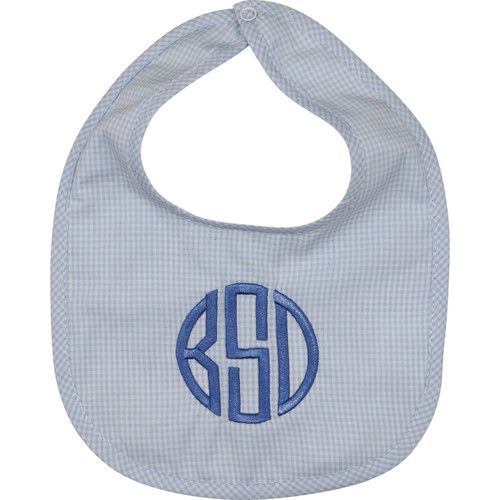 Blue Gingham Bib | Cecil and Lou