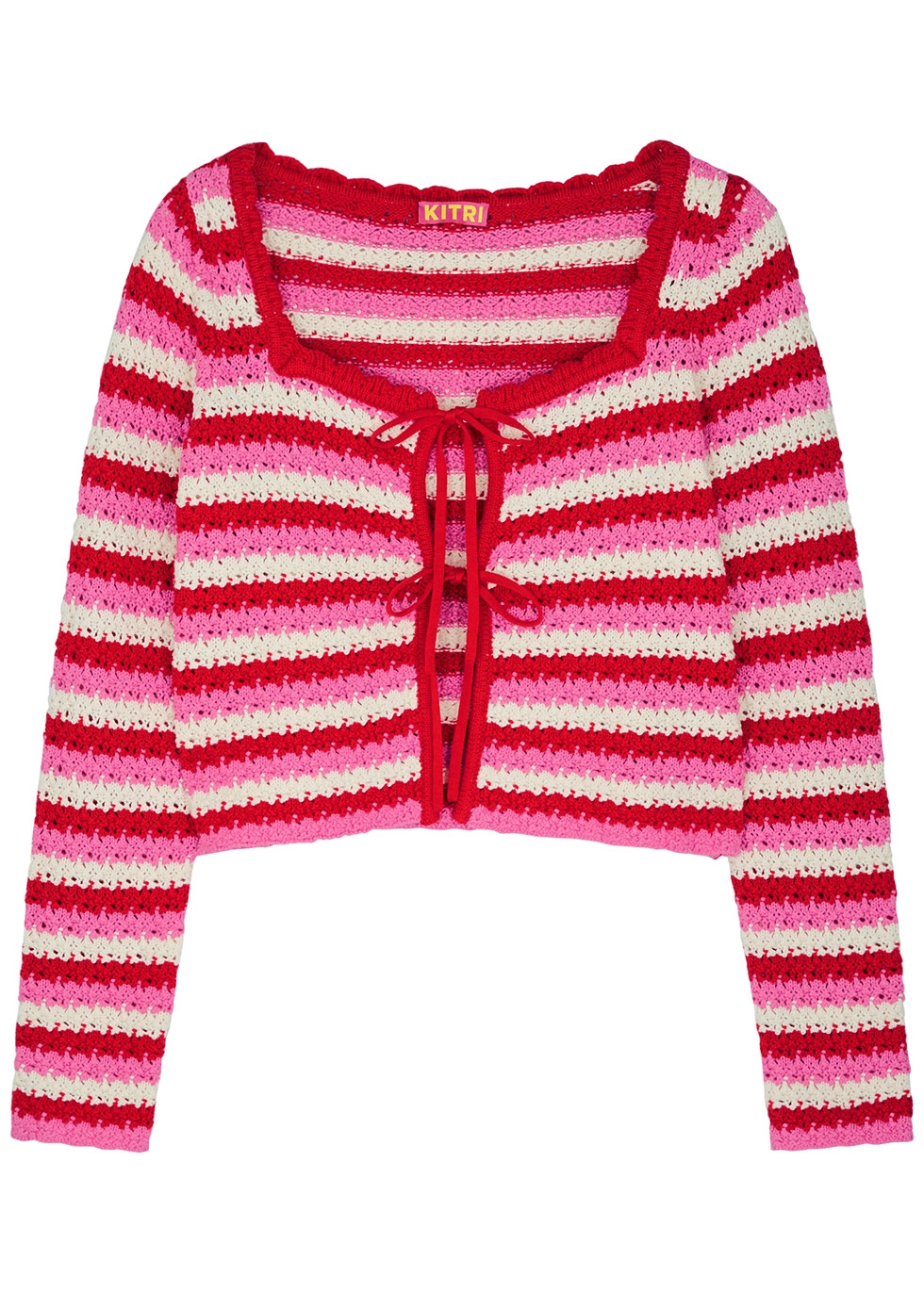 Dionne striped crochet cardigan | Harvey Nichols (Global)