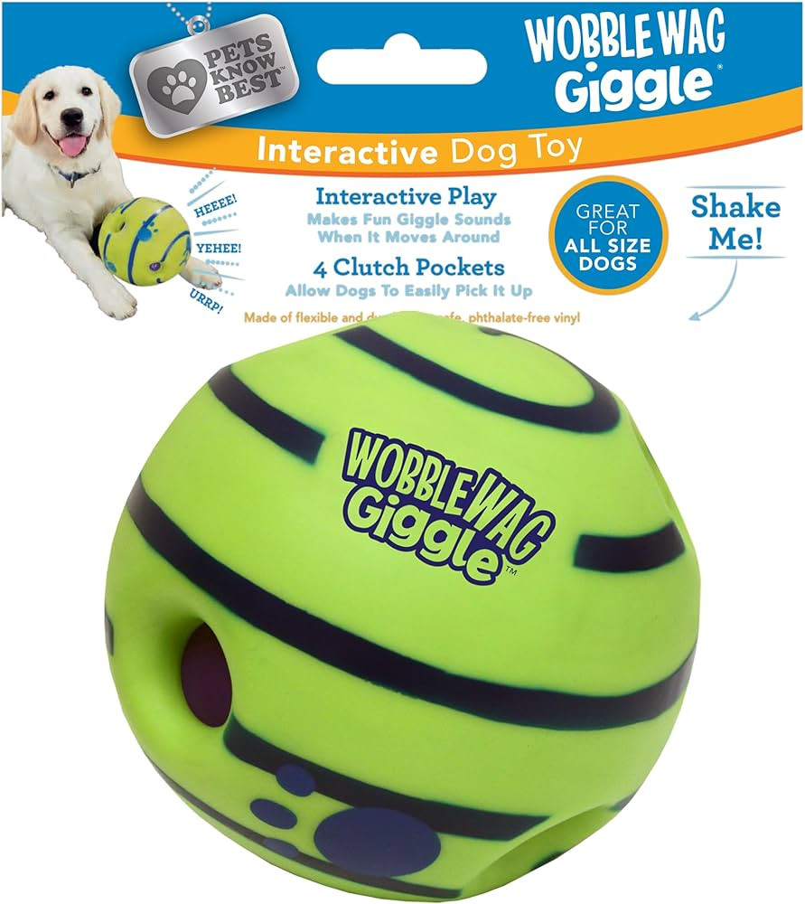 Wobble Wag Giggle Ball | Rolling Enrichment Toy for Fun Playtime, Interactive Play for Indoor or ... | Amazon (US)