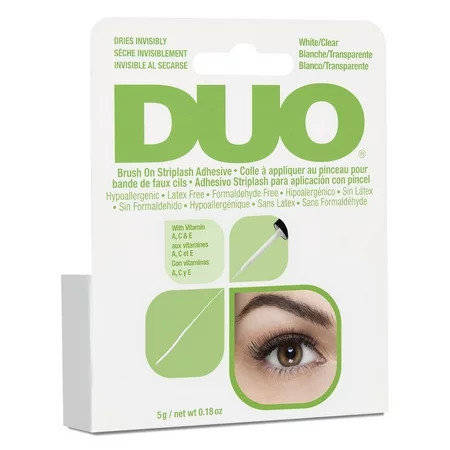 DUO Brush-On Liquid Lash Glue Eyelash Adhesive White/Clear Dries Invisibly 0.18 oz | Walmart (US)