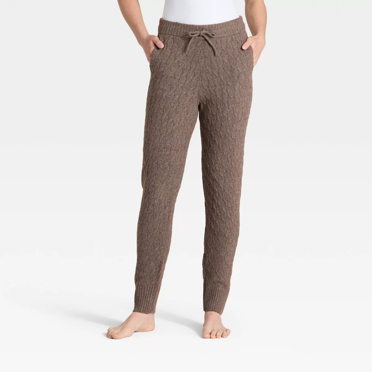 Women's Cashfeel Cable Knit Jogger Pants - Auden™ | Target